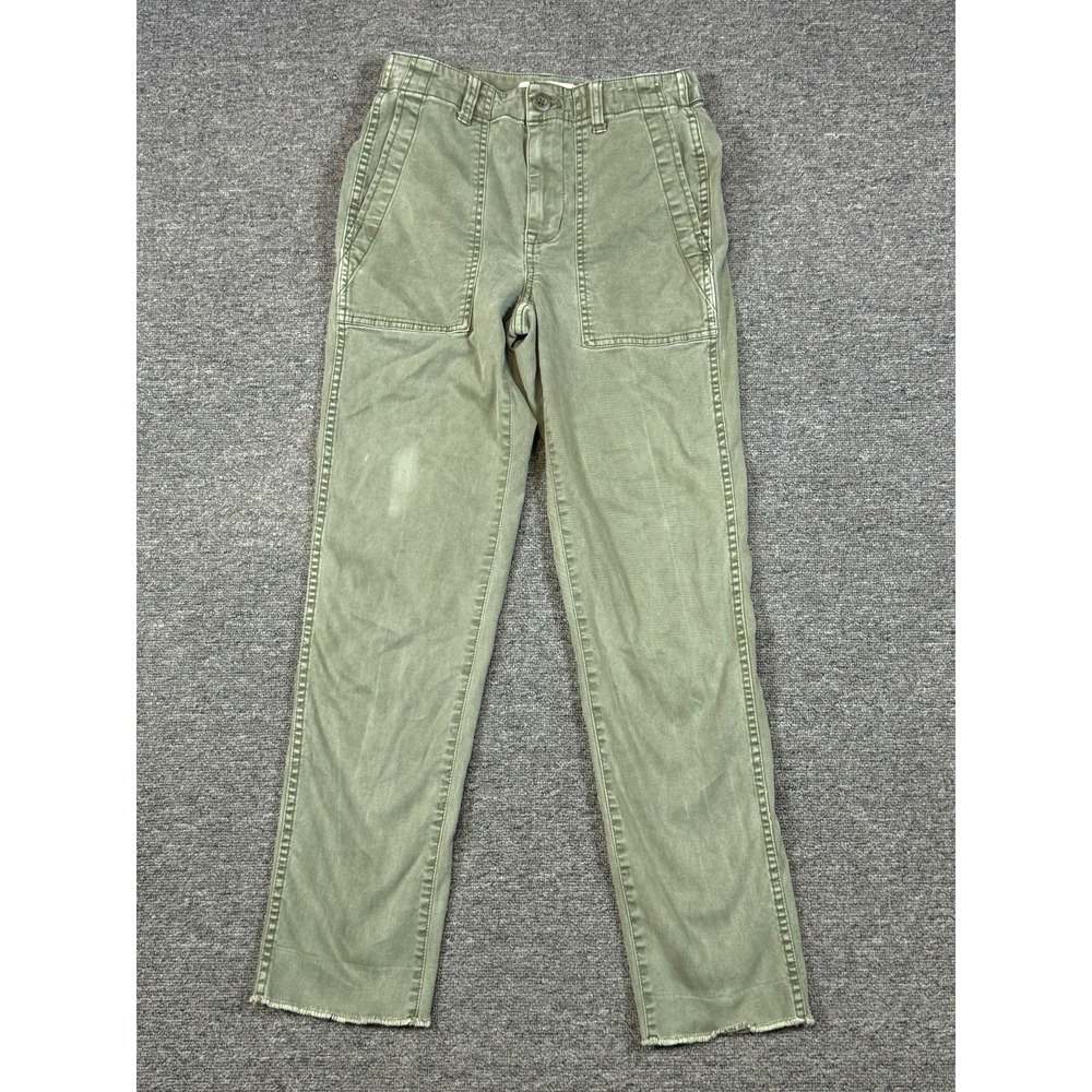 Madewell The Slim Straight Utility Pant‎ Olive Green Women's Size 23 Cargo